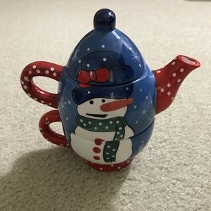 Bella Casa By Ganz 3 pc. stackable Snowman ceramic